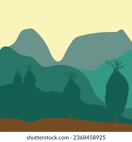 Image of mountain views with beautiful trees