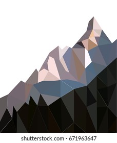 Image of mountains in low-poly technique.
