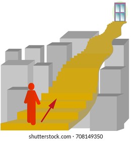 The image of the movement up to the goal. The path to the goal.