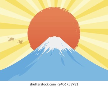 Image of Mt. Fuji and the first sunrise of the year