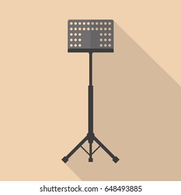 An image of a music stand. Flat design