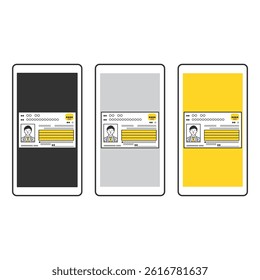 An image of a My Number card being installed on a smartphone. The text in the illustration indicates examples.