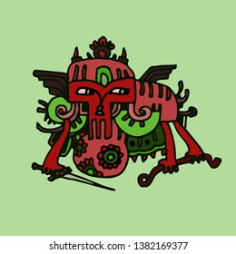 The image of the mythological flying monkey