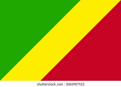 An image of the national flag of the Congo Republic in Cantral Africa