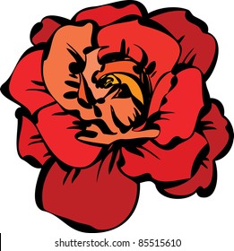 a image of nature sketch of rose