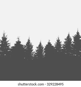 Image of Nature. Tree Silhouette. Vector Illustration. EPS10