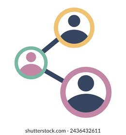 Image network interaction. Community, teamwork bond. Global, technology concept. Vector illustration. EPS 10.