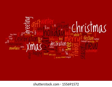 An image of nice Christmas text cloud