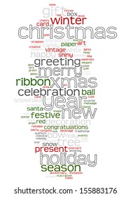 An image of nice Christmas text cloud