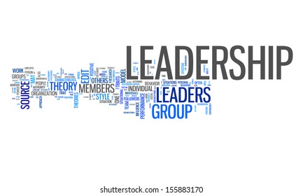 An image of a nice leadership text cloud