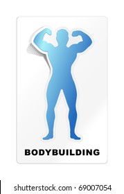 An image of a nice modern bodybuilding sticker