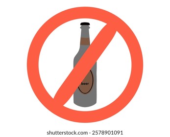 An image of a no beer sign