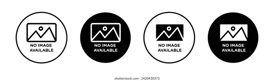 Image Not Available Vector Line Icon Illustration.