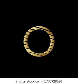 image of number zero (0) with golden metal appearance editable vector