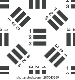 Image of numbered list, repeated on white background