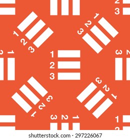 Image of numbered list, repeated on orange background