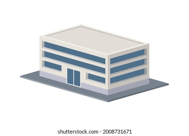 Image of office building 2 5d, office building. Vector illustration flat design
