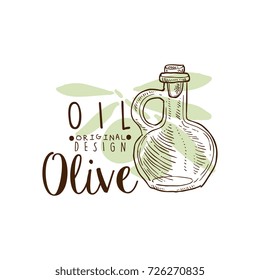 An Image of Oil Flask And Olive Branch In The Packground