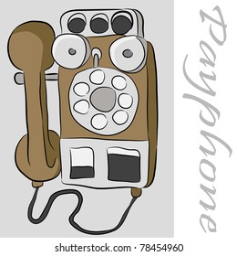 An image of an old payphone telephone.