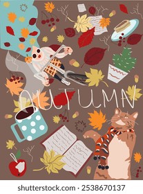 image on the theme of autumn, and can also be used for posters, cards, banners and other types of designs	
