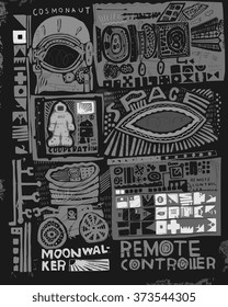 The image on the theme of space and space technology.