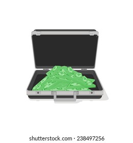 	Image open briefcase with money.