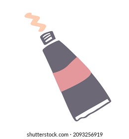 Image of an open tube of hand cream cosmetics for self-care