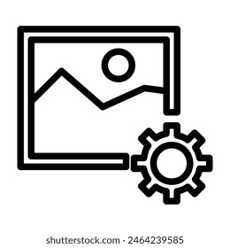 Image Optimization Vector Line Icon Design