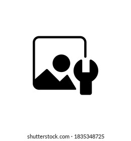 image options icon. perfect use for website, poster, banner, presentation, print template, application and more product. icon design solid style