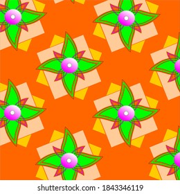 Bild auf orangefarbenem Hintergrund mit Sternbildern