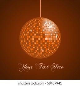 Image of an orange disco ball background.