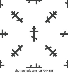 Image of orthodox cross, repeated on white background