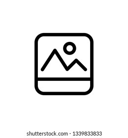 Image outline icon isolated on white background. Pictogram icon line symbol for website design, mobile application, ui. Vector illustration. Eps10 - Vector