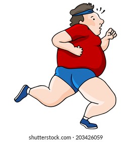 An image of an overweight runner.