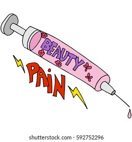An image of a pain is beauty syringe.