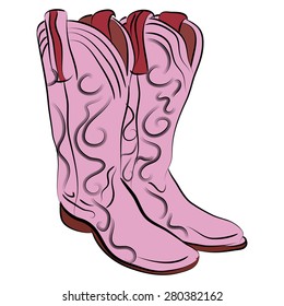 An Image Of A Pair Of Cowgirl Boots.