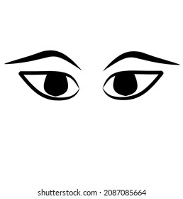 Image of a pair of eyes that can be used as a symbol or logo
