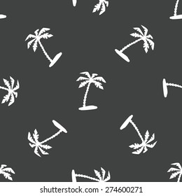 Image of the palm tree repeated on grey background