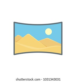Image panorama photo photography picture preview icon. Vector illustration