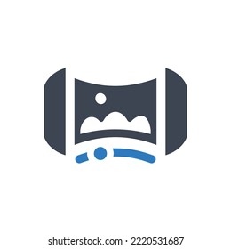 Image panoramic overview icon (Vector illustration)