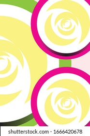 Image of Paper Flower Background Card.