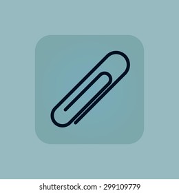 Image of paperclip in square, on pale blue background