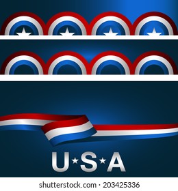 An image of a patriotic background banner set.