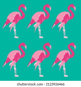 
Image pattern of flamingos, texture and wallpaper