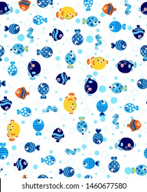 image pattern of marine fish, suitable for printing designs