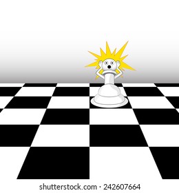 An image of a pawn in a chess game.