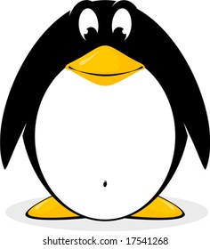 The image of the penguin executed in a vector