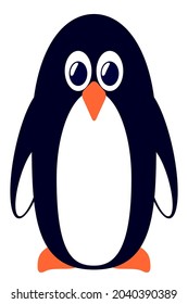 Imagen de un pingüino sobre un fondo blanco.