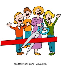 An image of a people at a ribbon cutting ceremony.
