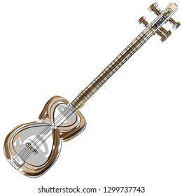 An image of a Persian Tar Setar String Instrument.